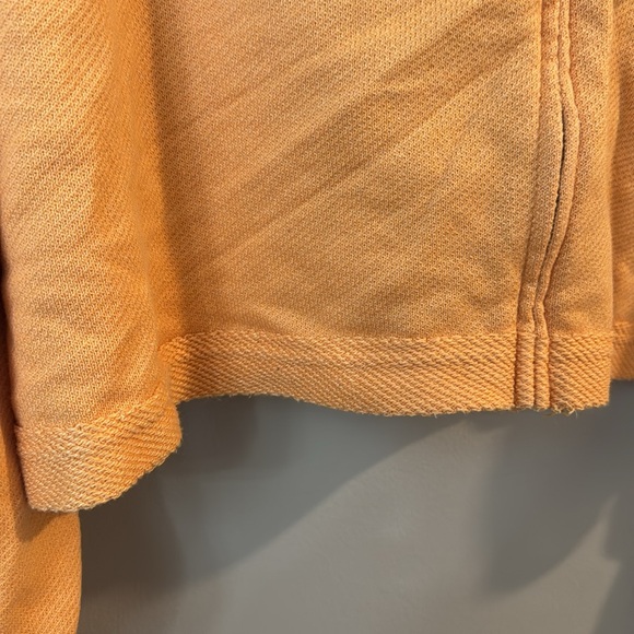 Aerie Orange Zip Up Distressed Hoodie XL - Picture 4 of 7